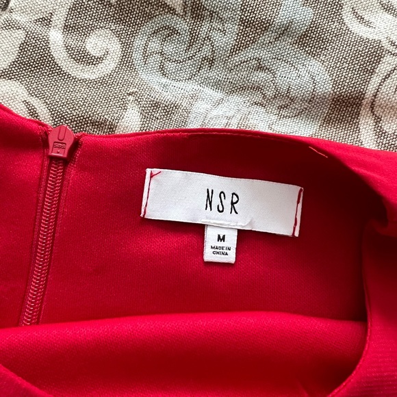 Red Ruched mini dress size 8 - Picture 2 of 4